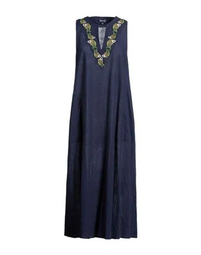 Vilebrequin Woman Midi Dress Navy Size Xs Cotton, Linen In Blue