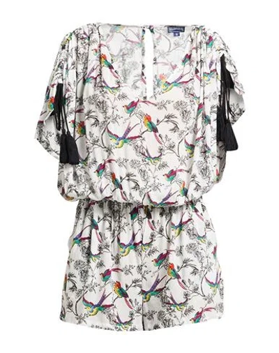 Vilebrequin Woman Playsuit White Size S Viscose In Multi