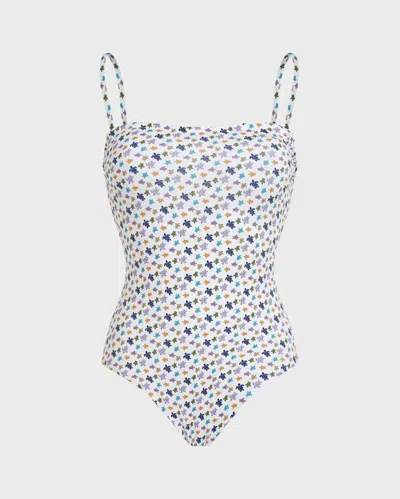 Vilebrequin Women Bustier One-piece Swimsuit Micro Ronde Des Tortues In Multi