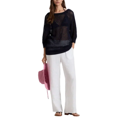 Vilebrequin Women Crochet Sweater Solid In Blue