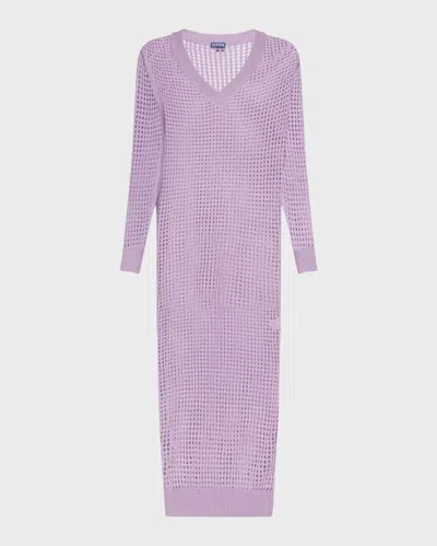 Vilebrequin Women Crochet T-shirt Dress Solid In Purple