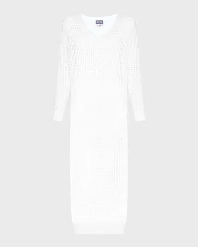Vilebrequin Women Crochet T-shirt Dress Solid In White