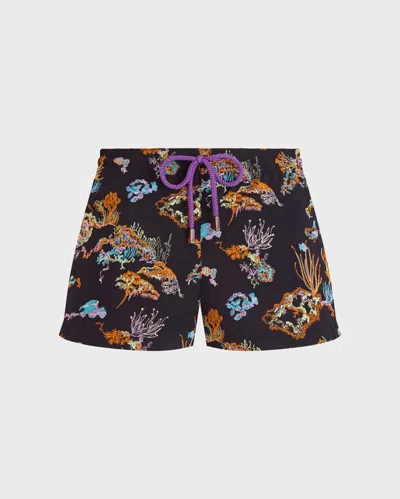 Vilebrequin Women Embroidered Stretch Swim Shorts Coral Reef In Multi