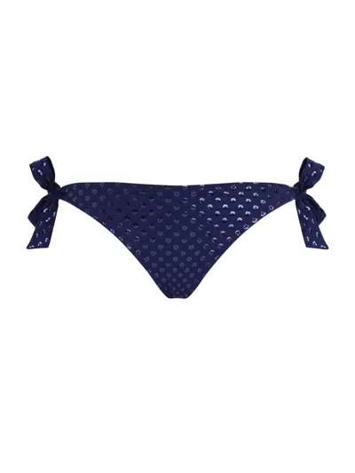 Vilebrequin Women's Flamme Relief Glitter Stretch Jersey Side-tie Bikini Bottom