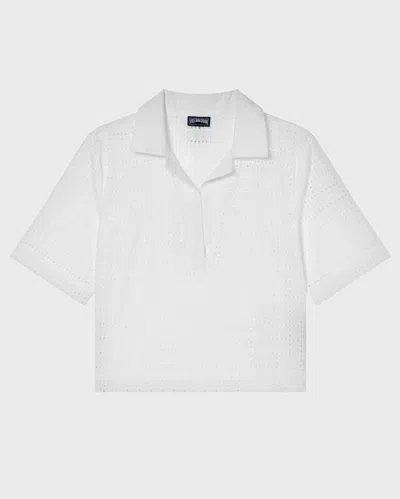 Vilebrequin Women Geometric Broderie Anglaise Shirt In White