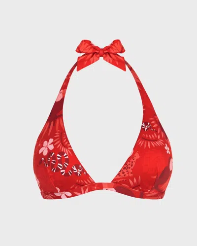 Vilebrequin Papel De Embrulho Neckholder-bikinioberteil Für Damen In Rot