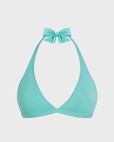 Vilebrequin Solid Neckholder-bikinioberteil Für Damen In Grün