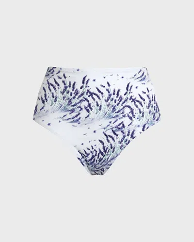Vilebrequin Women High-waisted Bikini Bottom Lavender In White