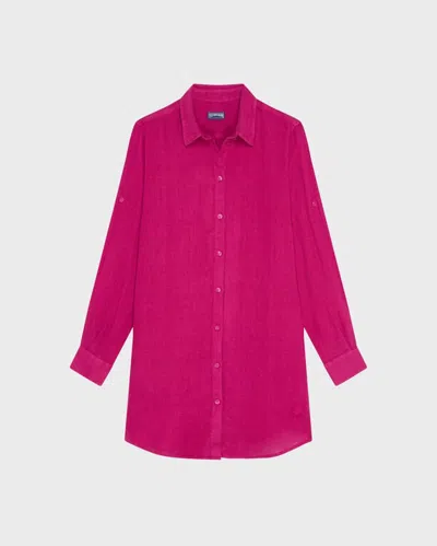 Vilebrequin Women Linen Shirt Dress Solid In Red
