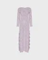Vilebrequin Women Long Dress Flowers Lace In Purple