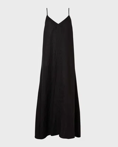 Vilebrequin Women Long Linen Dress In Black