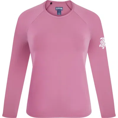 Vilebrequin Women Long Sleeves Rashguard Top Solid In Pink