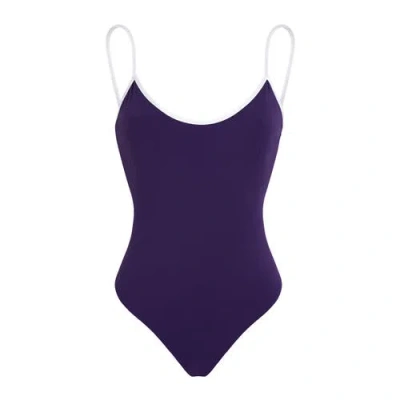 Vilebrequin Women Low-back One-piece Swimsuit Solid In Purple
