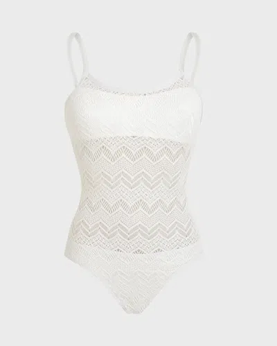 Vilebrequin Women Mesh One-piece Swimsuit In White
