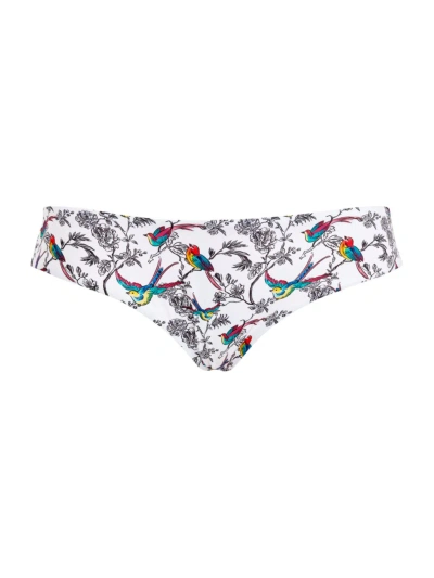 Vilebrequin Women's Rainbow Birds Bikini Bottom In Blanc