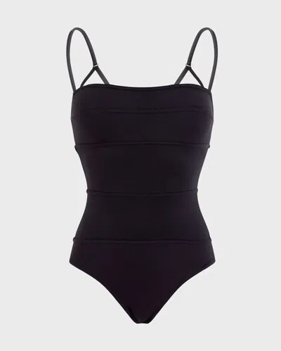 Vilebrequin Women Sculpting One-piece Swimsuit Solid In Black