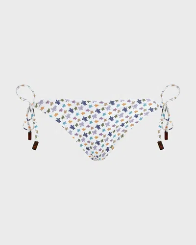 Vilebrequin Women Side Tie Bikini Bottom Micro Ronde Des Tortues In Multi