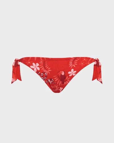 Vilebrequin Papel De Embrulho Bikinihose Mit Seitlicher Schnürung Für Damen In Rot