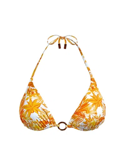 Vilebrequin Women's Tahiti Floral Triangle Bikini Top In Mais