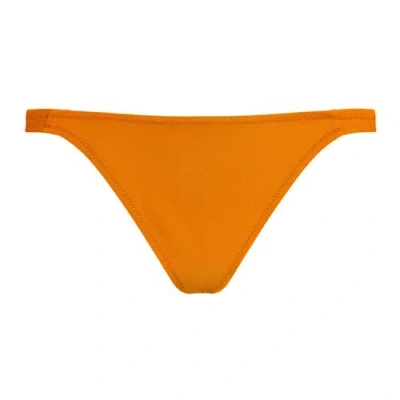 Vilebrequin Women Tanga Bikini Bottom Solid In Orange