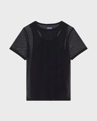 Vilebrequin Women Tulle T-shirt Solid In Black