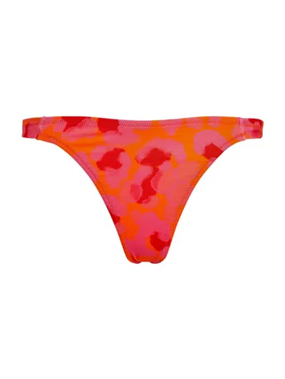 Vilebrequin Women's Vichy Jacquard Bikini Bottom In Coquelicot