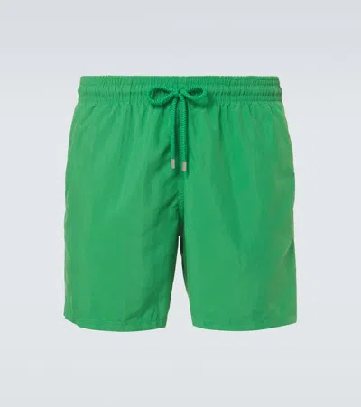 Vilebrequin X Falke Moorea Swim Trunks In Green