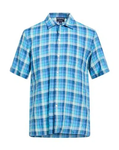Vilebrequin X The Beach Boys Man Shirt Blue Size Xl Linen