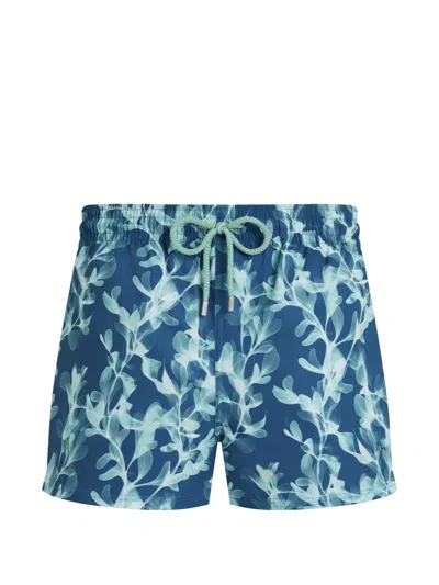Vilebrequin X-ray Seaweed Short Stretch 5.9 Swim Trunks In Blue