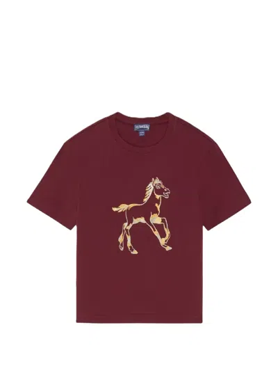 Vilebrequin Kids' Year Of The Horse Graphic T-shirt In Purple