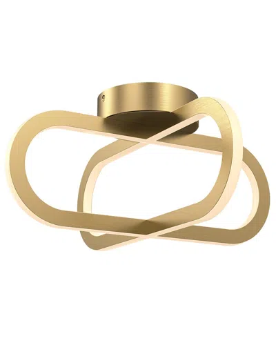 Villa 408 Arlo 16in Flushmount Double Vertical Ring In Metallic