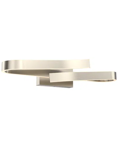 Villa 408 Borealis Curled Rectangular Vanity Wall Sconce In Metallic