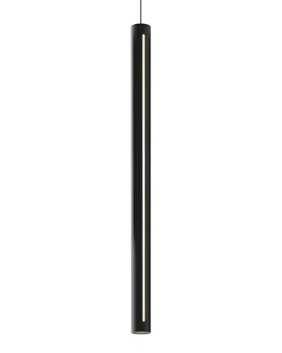 Villa 408 Cylindrical Led 2 Light Pendant In Black