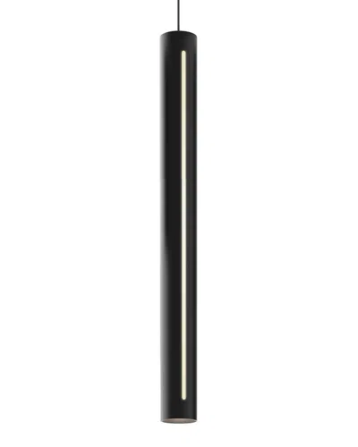 Villa 408 Cylindrical Led 2 Light Pendant In Black