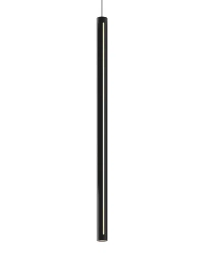 Villa 408 Cylindrical Led 2 Light Pendant In Black