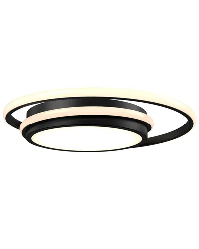 Villa 408 Newton 18in Offset Ring Flushmount In Black