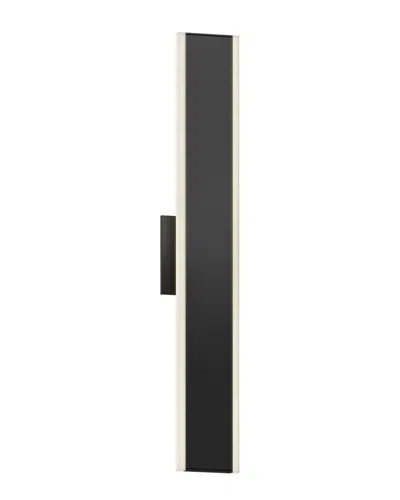 Villa 408 Rectangular Slim Led Wall Sconce In Black