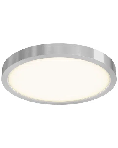 Villa 408 Round Cct Led Flush Mount Ceiling Light In Silver