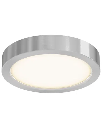 Villa 408 Round Cct Led Flush Mount Ceiling Light In Silver