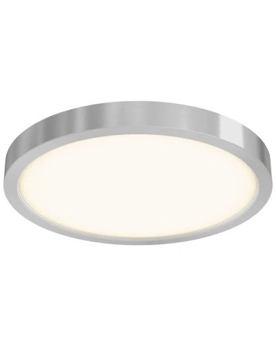 Villa 408 Round Cct Led Flush Mount Ceiling Light In Silver