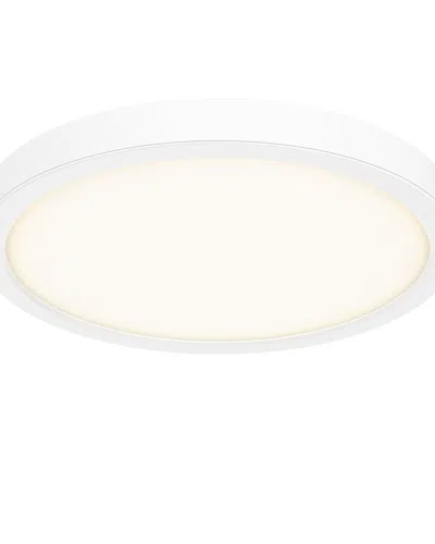 Villa 408 Round Cct Led Flush Mount Ceiling Light In White
