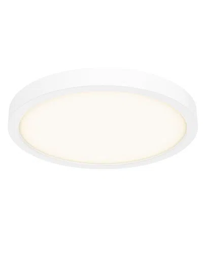Villa 408 Round Cct Led Flush Mount Ceiling Light In White