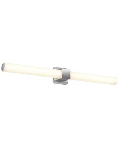 Villa 408 Round Cylinder Cct Led Vanity Light In Silver