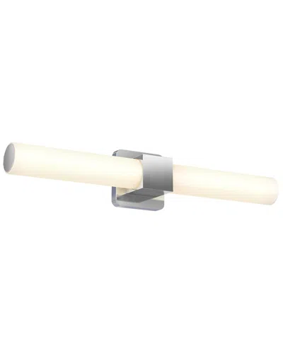Villa 408 Round Cylinder Cct Led Vanity Light In Silver