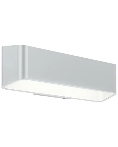 Villa 408 Slim Horizontal Led Outdoor Wall Sconce In Silver
