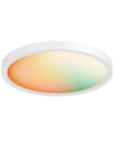 Villa 408 Smart Rgb+cct Led Flush Mount In White