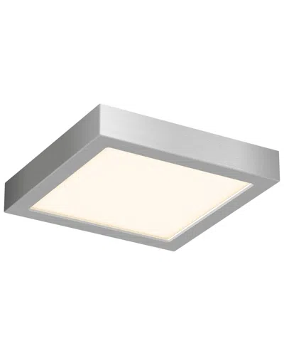 Villa 408 Square Cct Led Flush Mount Ceiling Light In Silver
