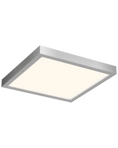 Villa 408 Square Cct Led Flush Mount Ceiling Light In Silver