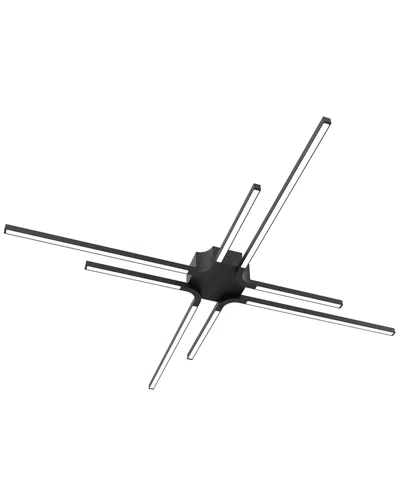 Villa 408 Star Led Flush Mount Ceiling Light In Black