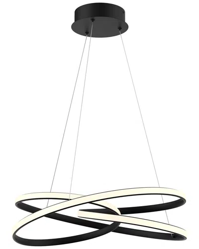 Villa 408 Twist 20in Led Pendant Light In Black
